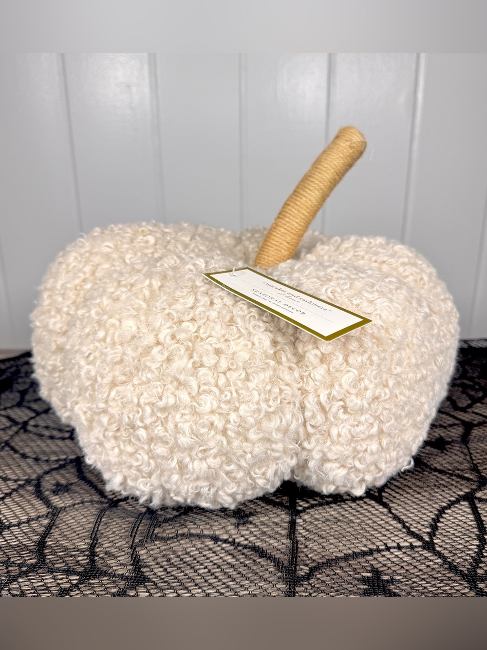 NEW Cupcakes & Cashmere Teddy Pumpkin Halloween Decor